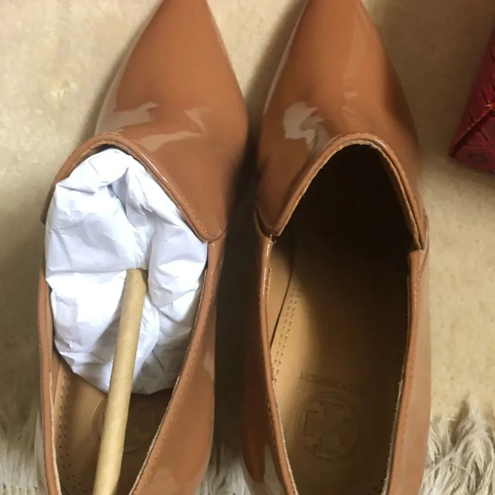 NIB Tory Burch Georgina 80mm Ankle Bootie 8.5 Tan